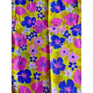 Key West Hand Print Vintage Fabric Winner by Leigh Martin 46" x 92"